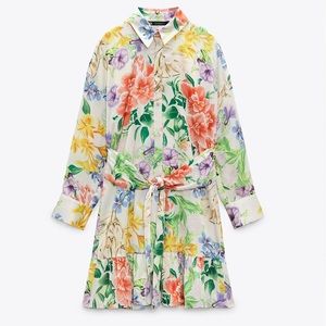 Floral Satin Zara Mini Dress